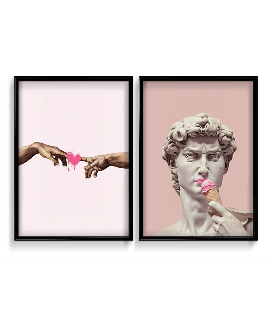 Heart is Art & David likes Ice cream - Set of 2