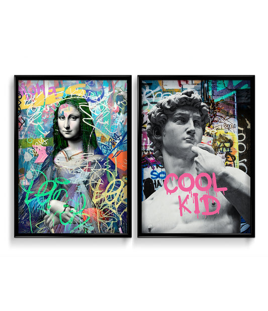 Abstract Monalisa & David - Set of 2