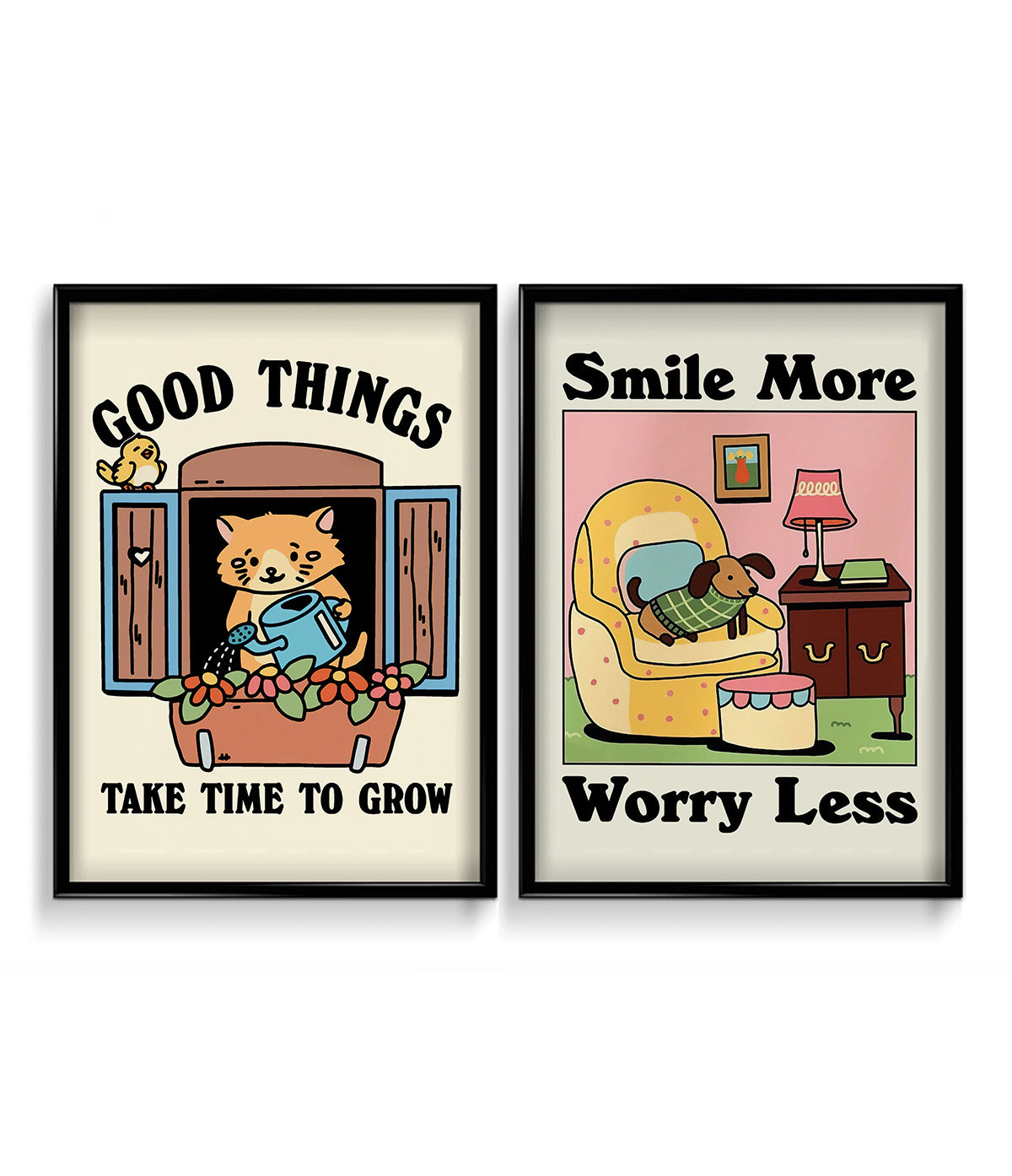 'Good thing take time' and 'Smile more' Quotes