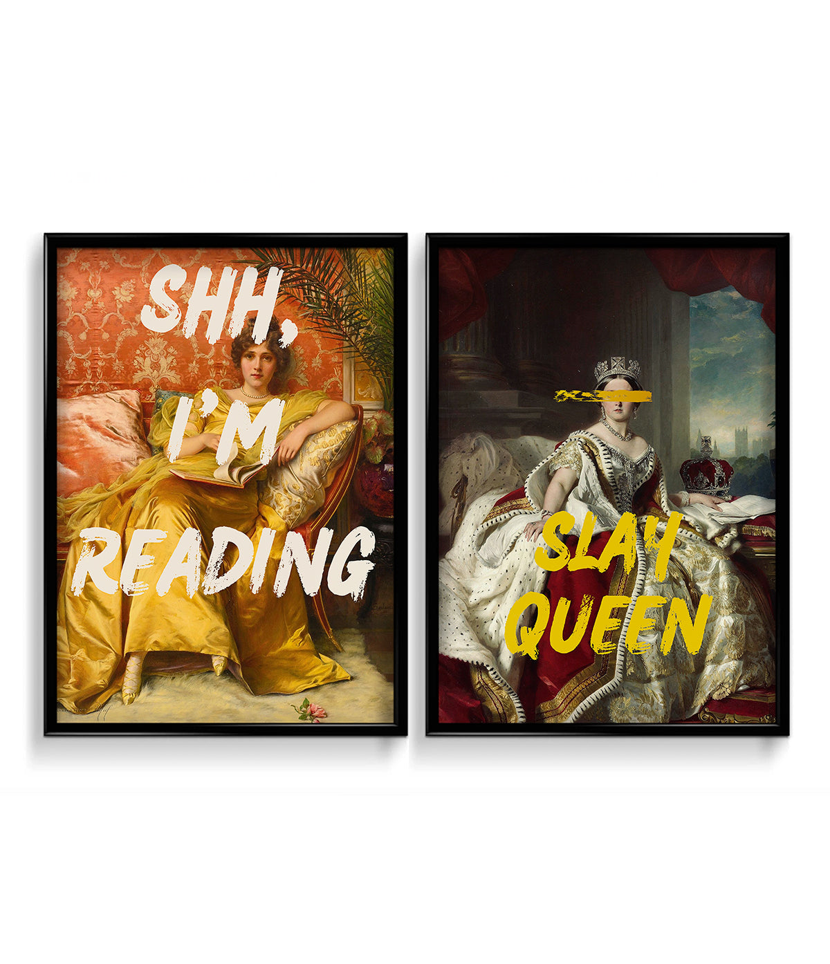 Shh, I'm reading & Slay queen - Set of 2