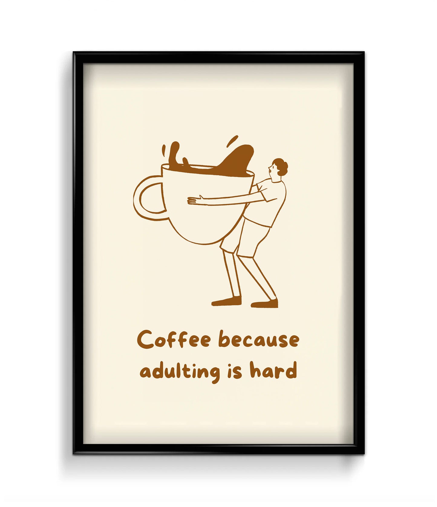 'Coffee because adulting is hard' Wall Art