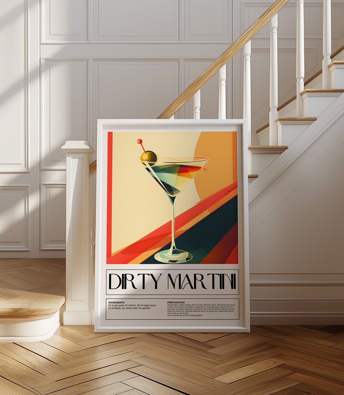 Dirty Martini Cocktail Wall Art