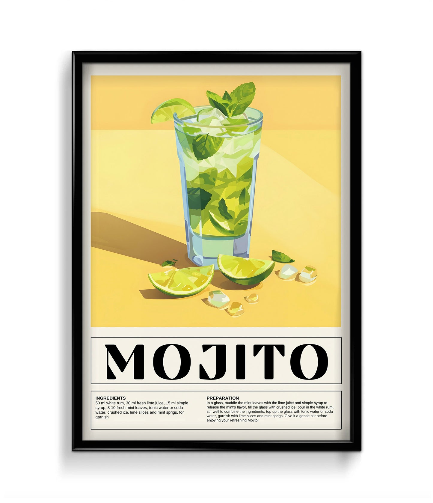 Mojito Cocktail Wall Art