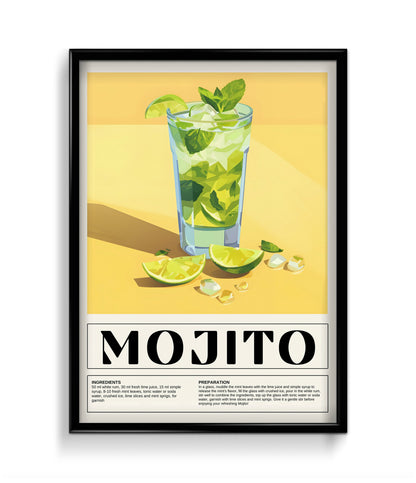 Mojito Cocktail Wall Art