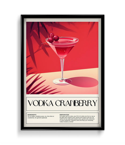 Vodka Cranberry Cocktail Wall Art