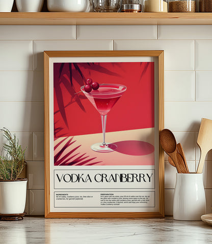 Vodka Cranberry Cocktail Wall Art