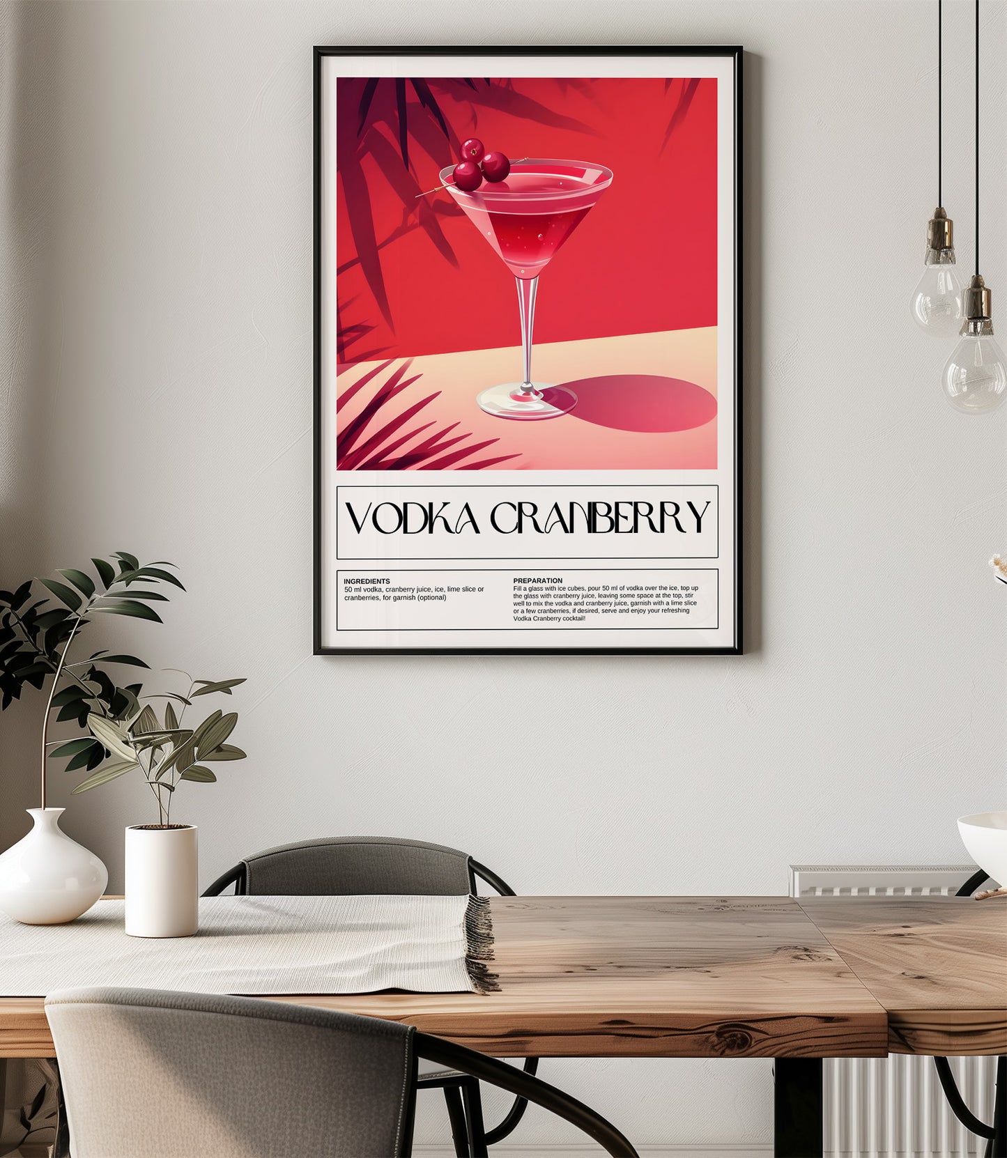 Vodka Cranberry Cocktail Wall Art