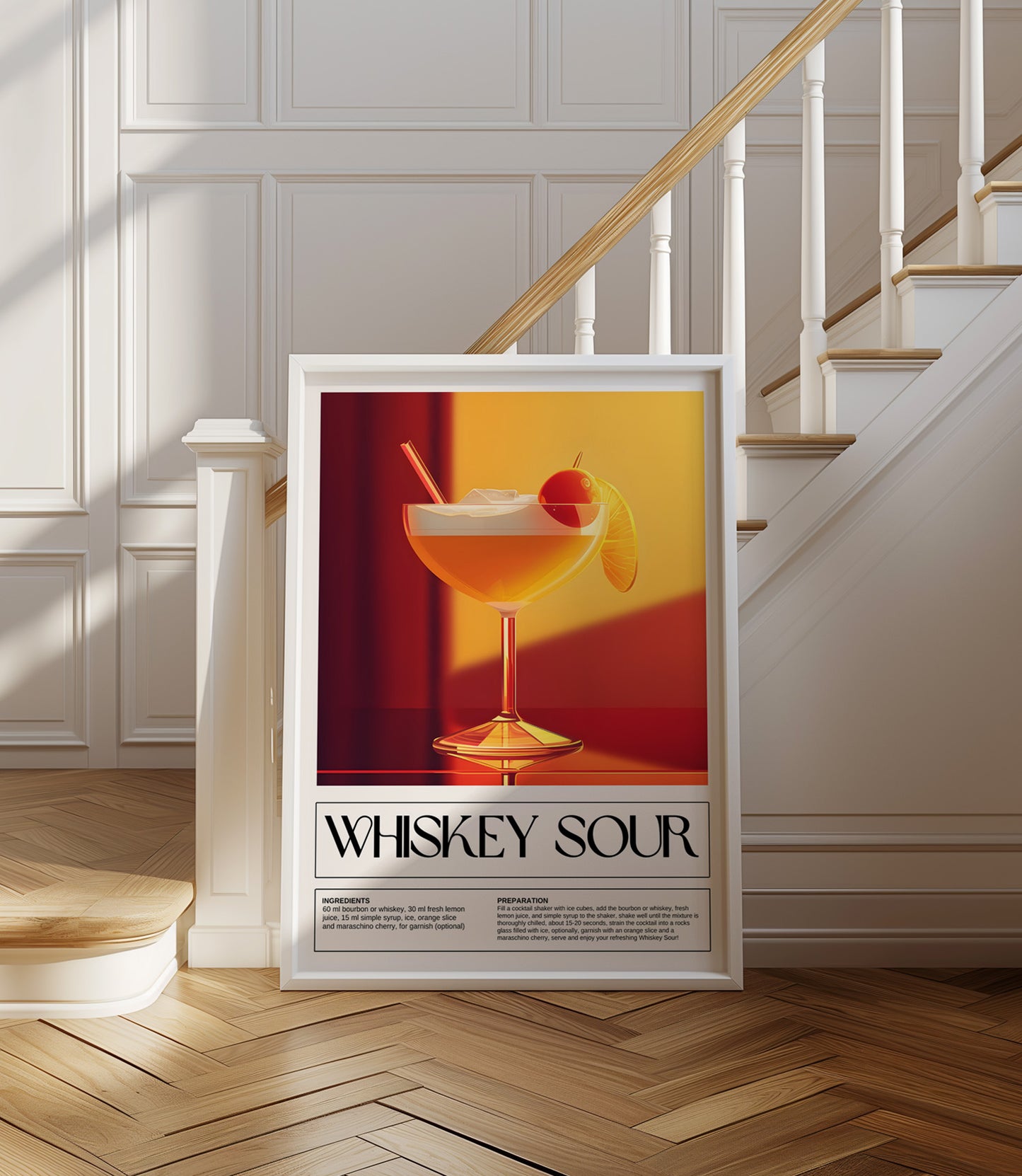 Whiskey Sour Cocktail Wall Art