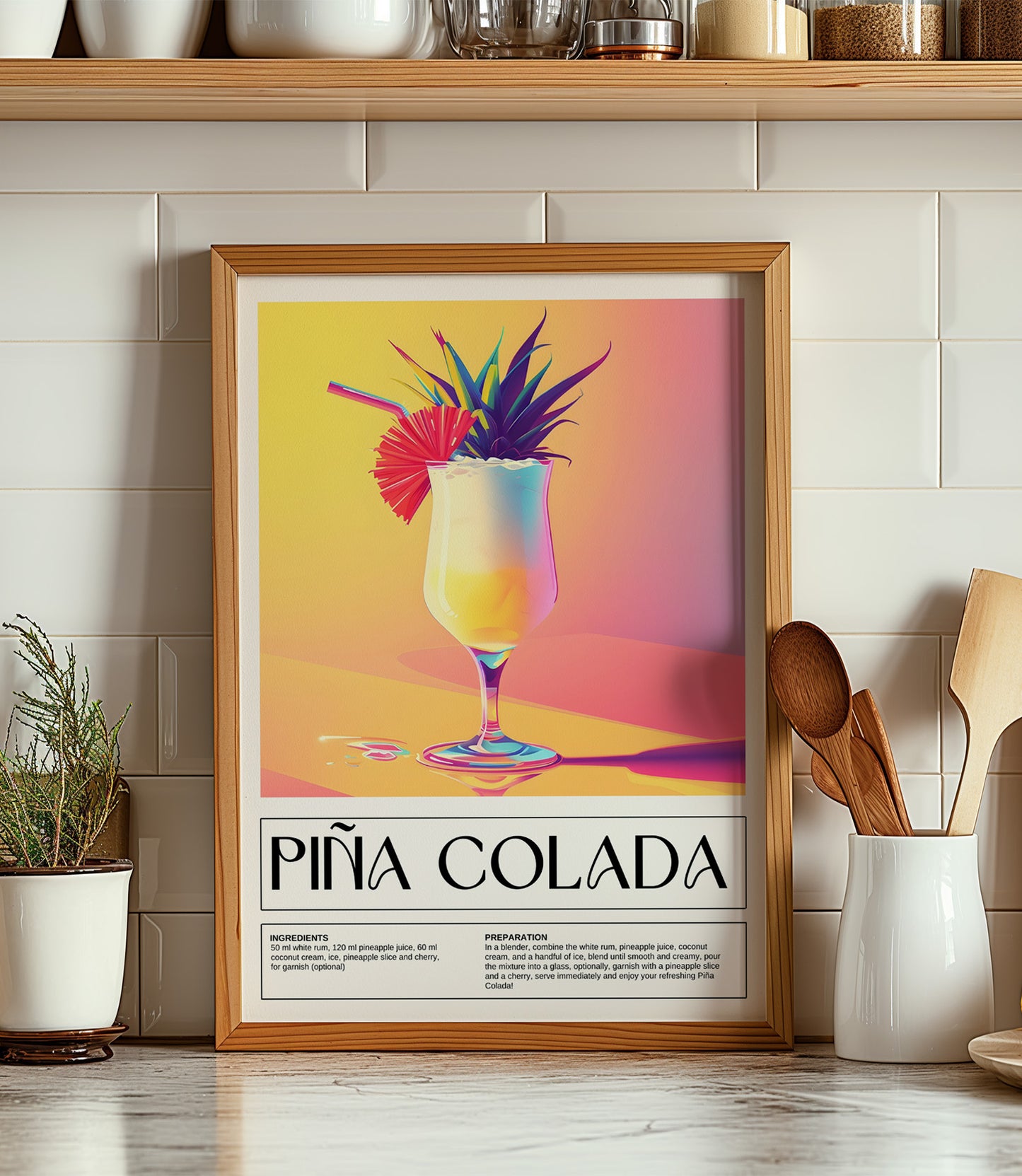 Pina Colada Cocktail Wall Art