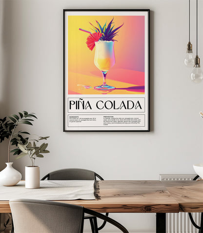 Pina Colada Cocktail Wall Art