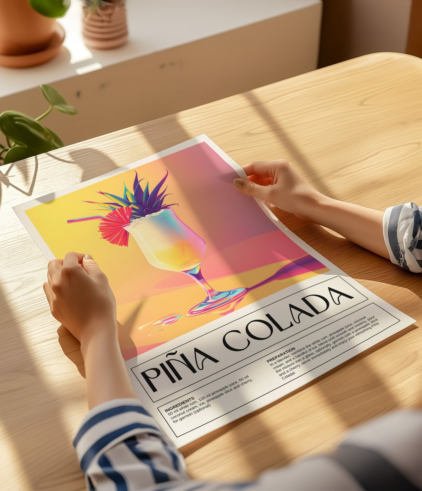 Pina Colada Cocktail Wall Art