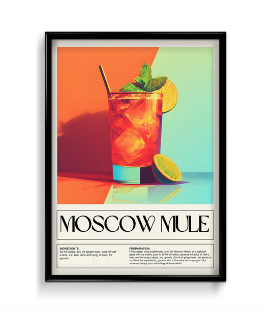 Moscow Mule Cocktail Wall Art