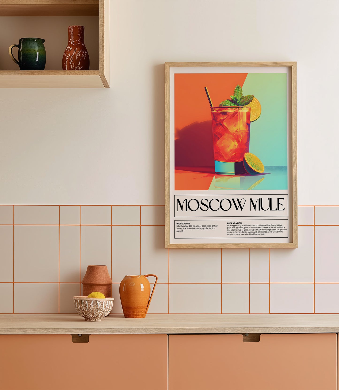 Moscow Mule Cocktail Wall Art