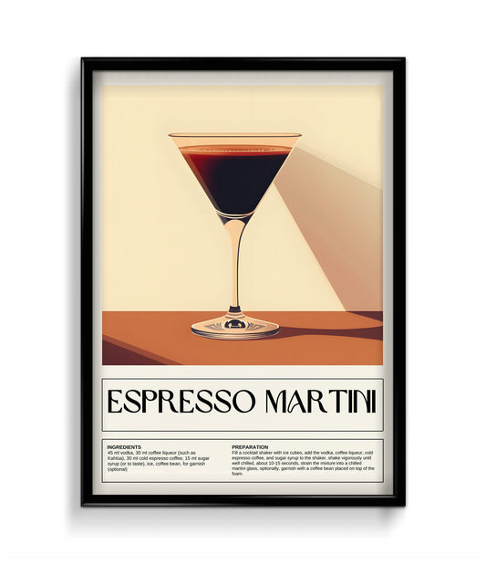 Espresso Martini Cocktail Wall Art