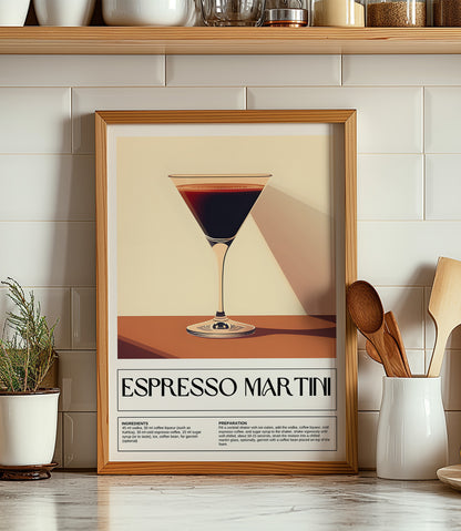 Espresso Martini Cocktail Wall Art