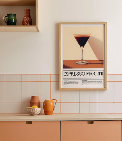 Espresso Martini Cocktail Wall Art