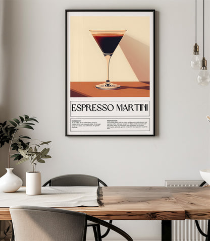 Espresso Martini Cocktail Wall Art