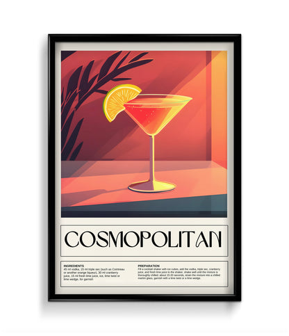 Cosmopolitan Cocktail Wall Art