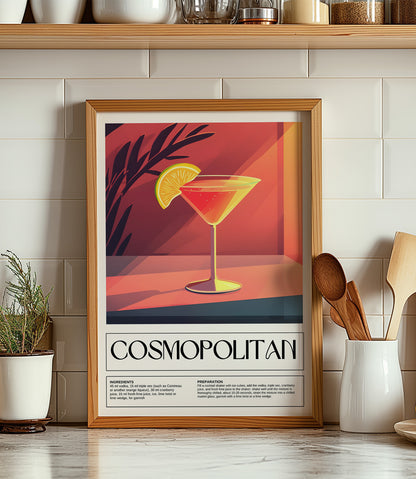 Cosmopolitan Cocktail Wall Art