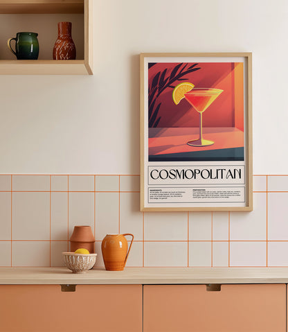 Cosmopolitan Cocktail Wall Art