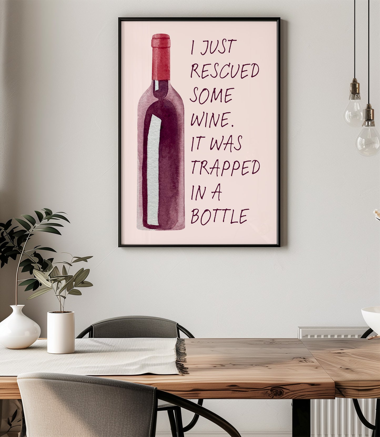 'Rescued some wine' Wall Art