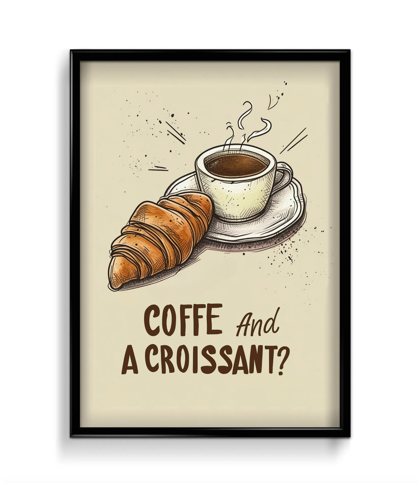 'Coffee and a croissant?' Wall Art