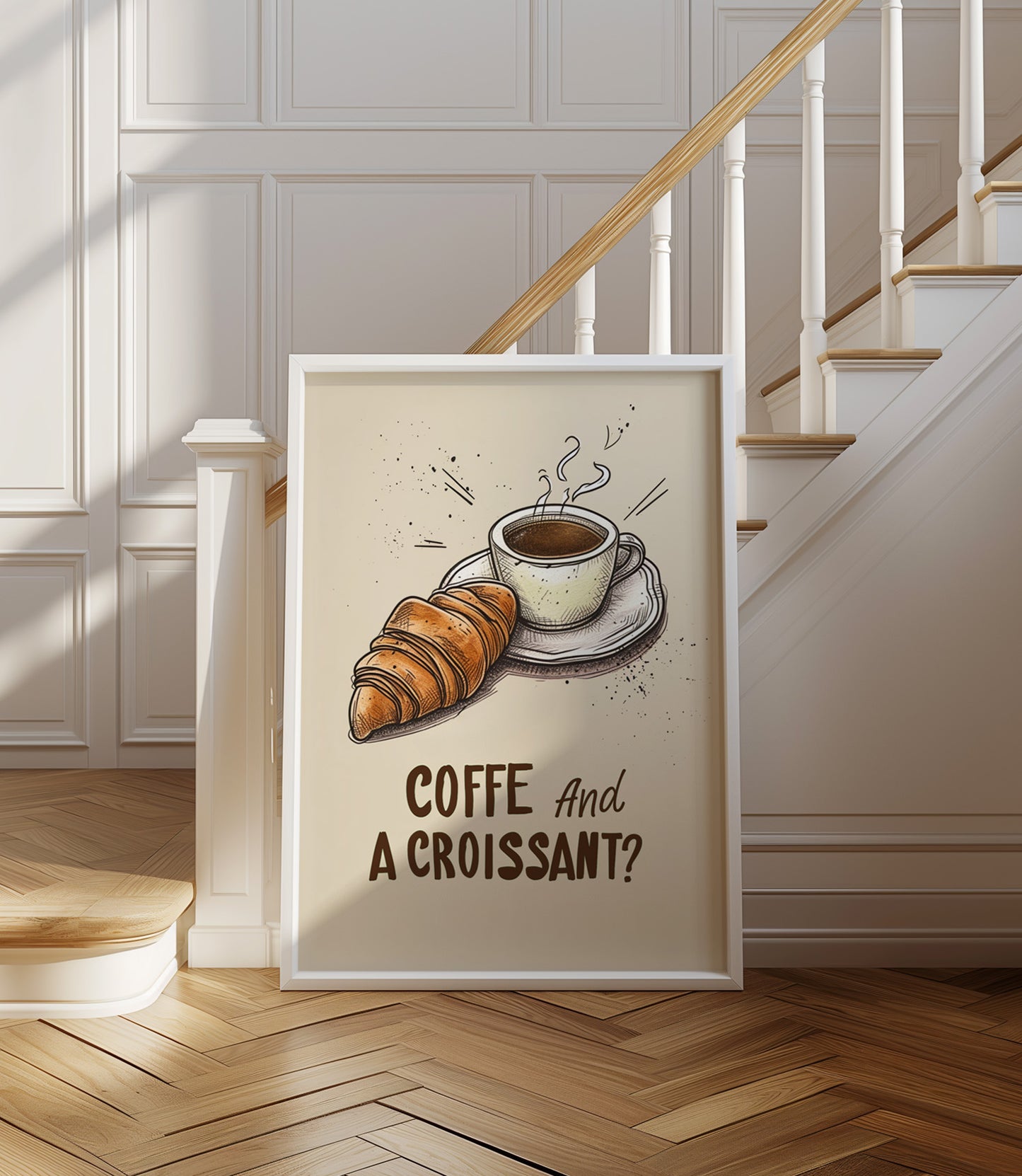 'Coffee and a croissant?' Wall Art