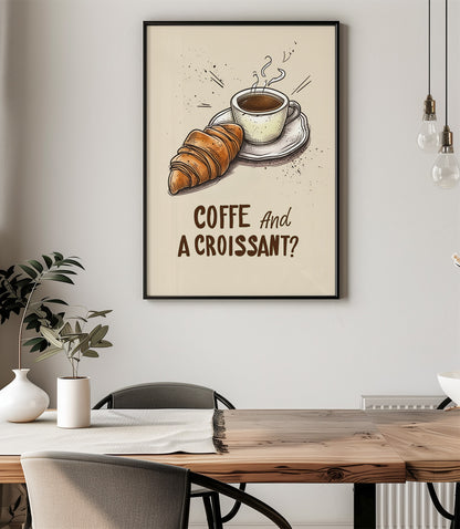 'Coffee and a croissant?' Wall Art