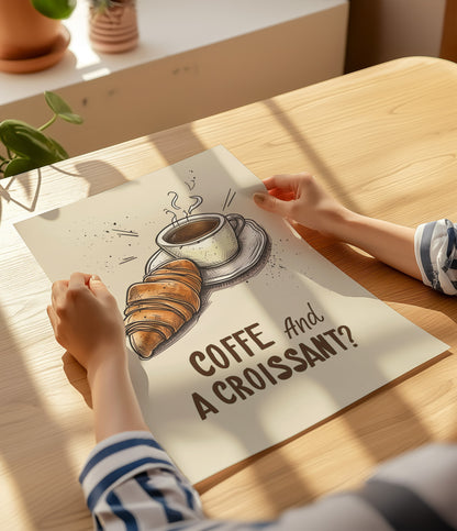 'Coffee and a croissant?' Wall Art