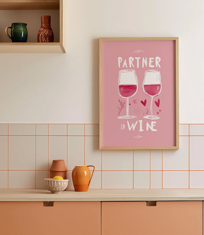 'Partner in Wine' Wall Art