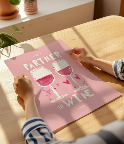 'Partner in Wine' Wall Art