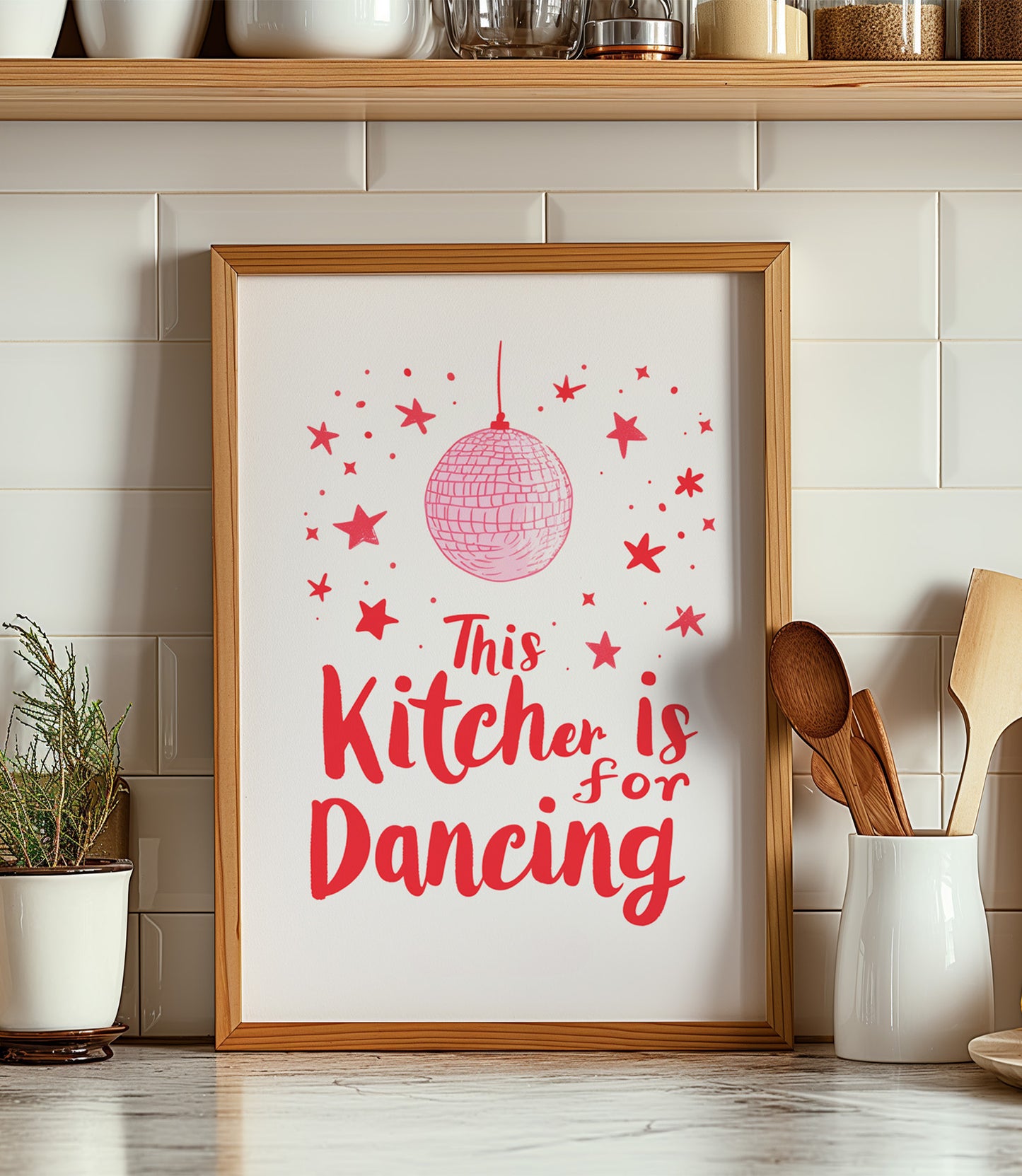 'This kitchen is for dancing' Wall Art