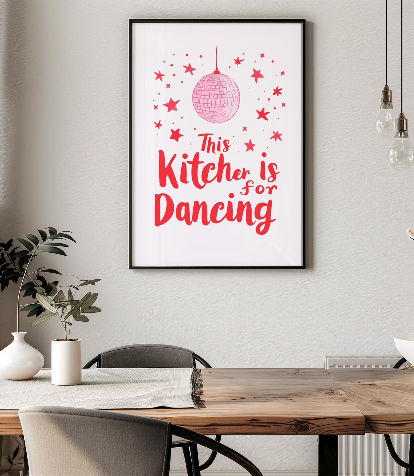 'This kitchen is for dancing' Wall Art