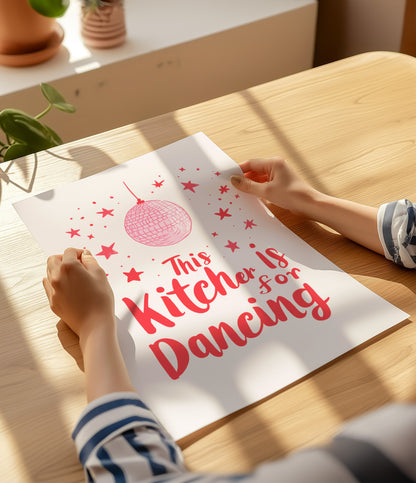 'This kitchen is for dancing' Wall Art