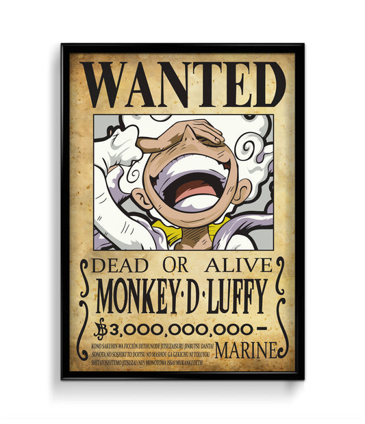 Monkey D. Luffy - Gear 5 Wanted | One Piece Poster | #022