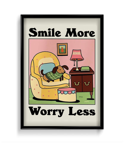 'Smile more worry less' Quote