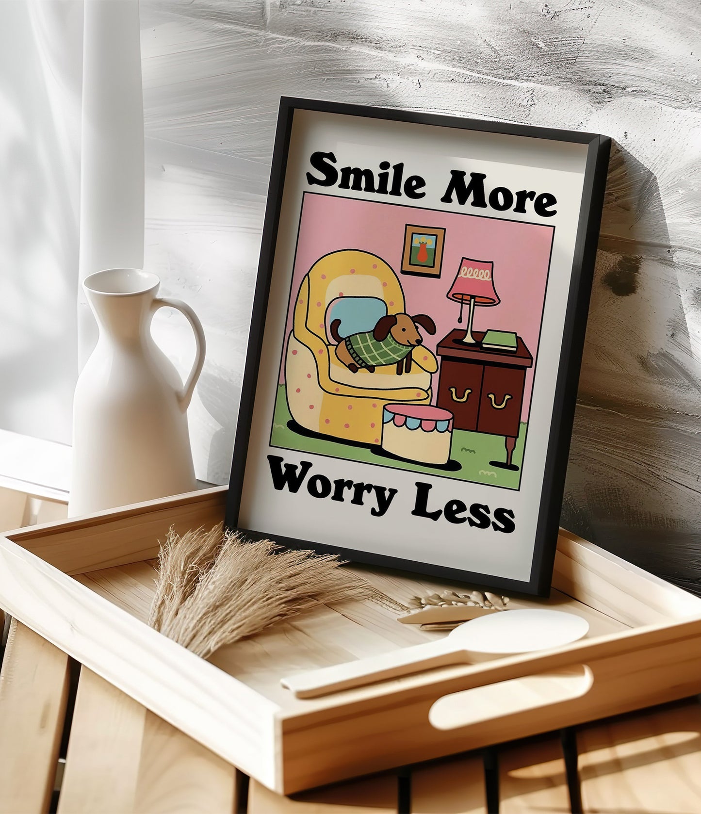 'Smile more worry less' Quote