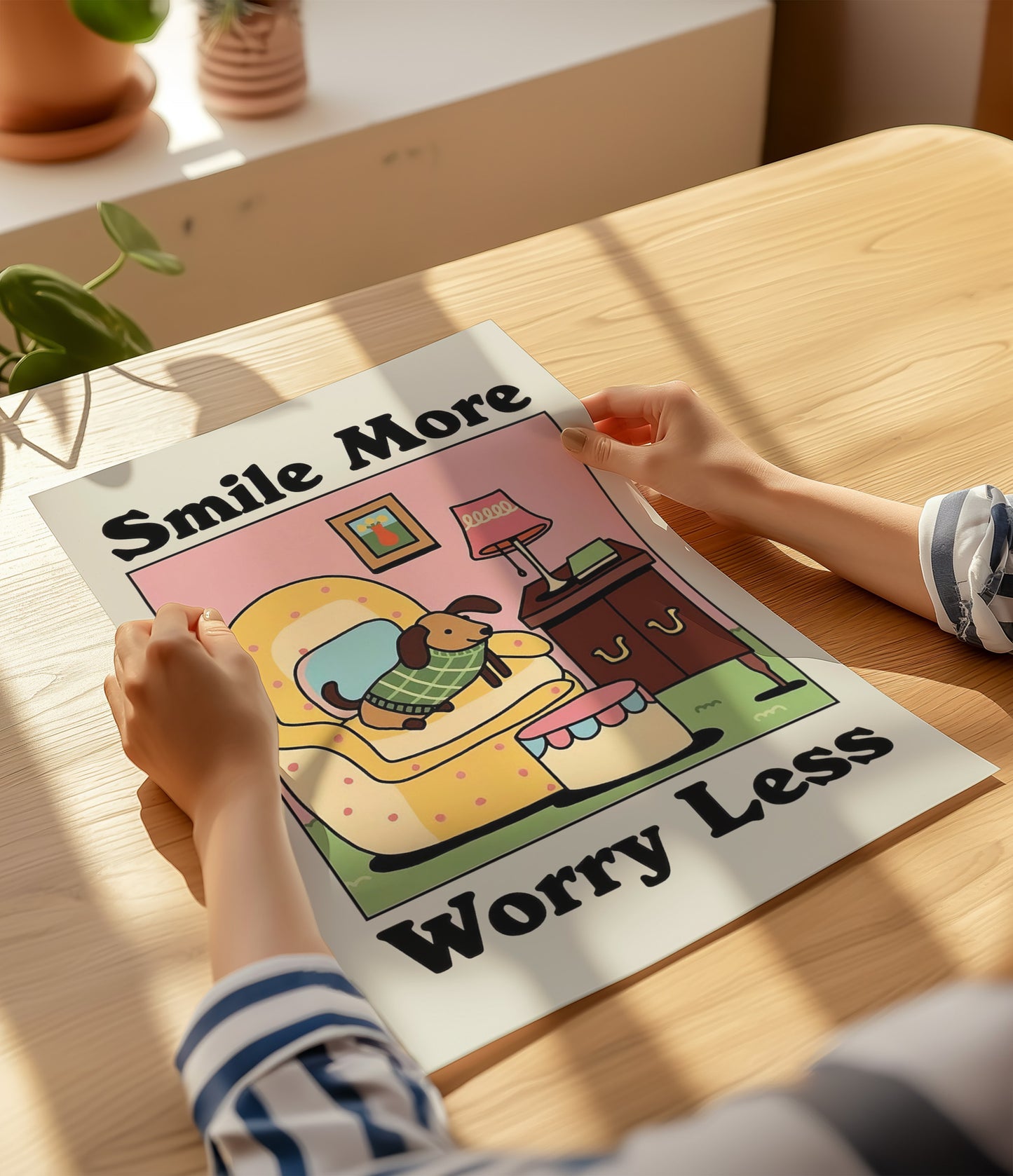 'Smile more worry less' Quote