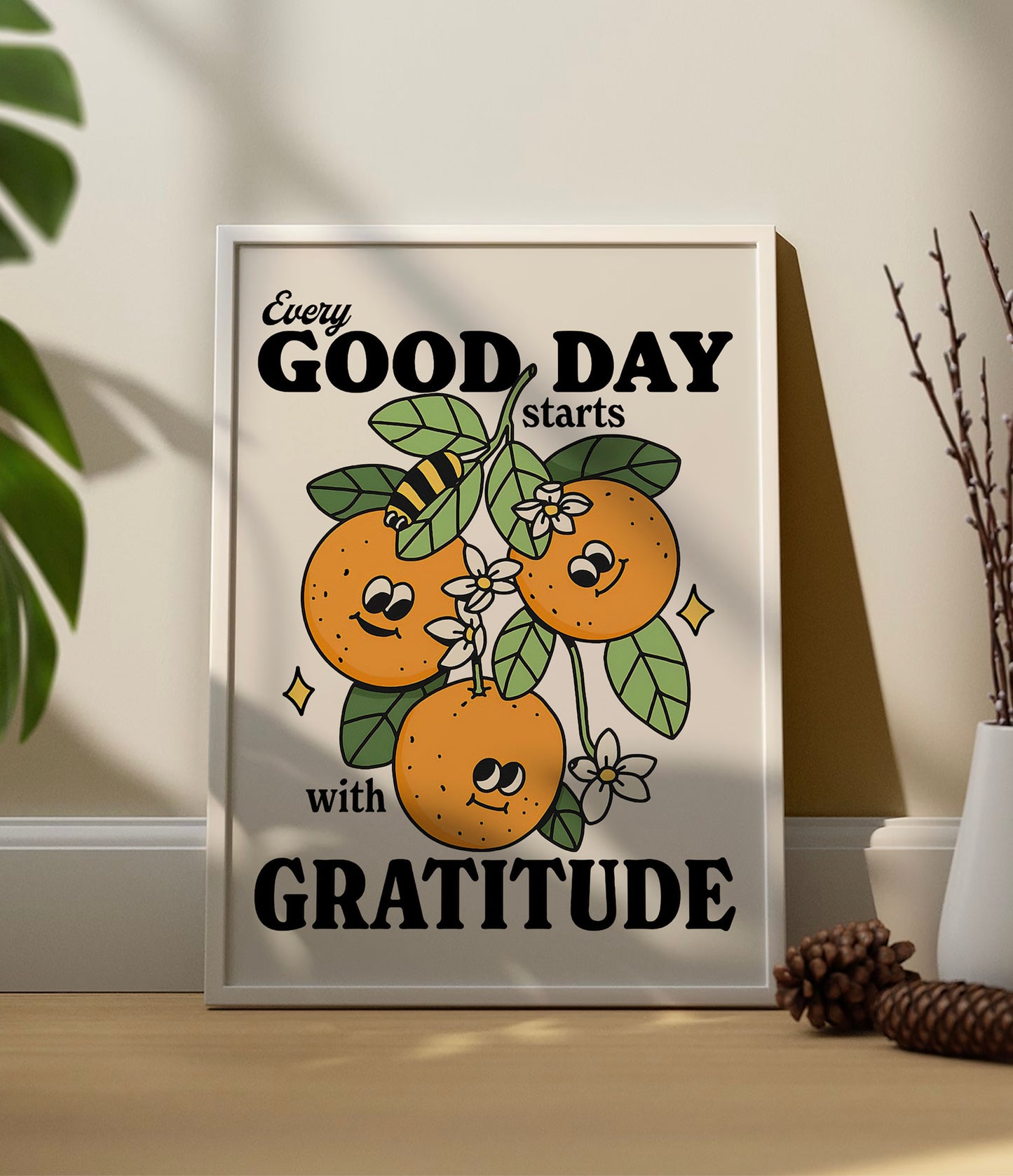 'Good day starts with gratitude' Quote