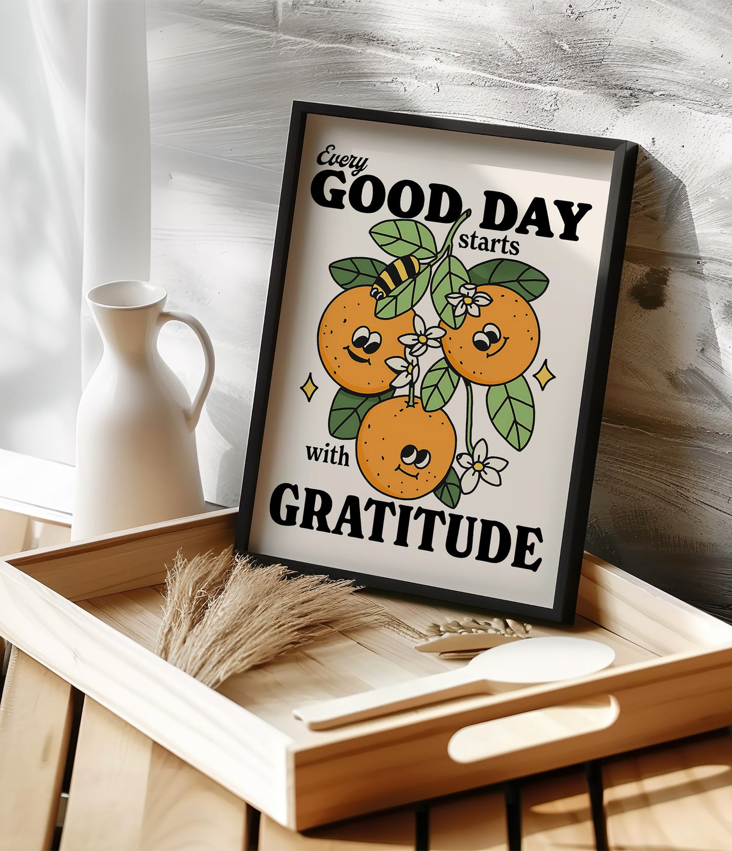 'Good day starts with gratitude' Quote